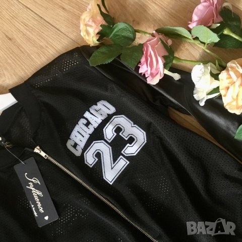 Разпродажба Дамско черно спортно яке, тънко, лятно пролетно есенно, бомбер бомбър, мрежа airtex, снимка 8 - Якета - 40729455