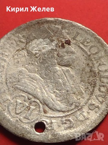 Сребърна монета 6 кройцера Леополд първи Грац Херцогство Щирия 13622, снимка 2 - Нумизматика и бонистика - 42984587