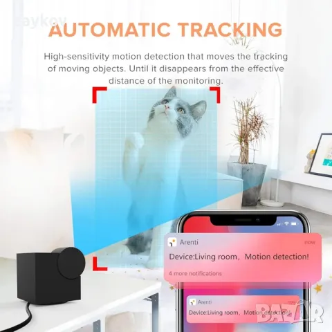 Вътрешна камера за сигурност Laxihub P1 , снимка 9 - Камери - 48423418