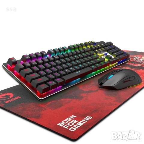 Marvo Геймърски комплект Gaming COMBO CM372 3-in-1 - Mechanical Keyboard, Mouse, Mousepad, снимка 8 - Други - 43434904