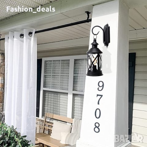 Нов Висящ фенер Външна безжична метална стенна лампа Винтидж декор, снимка 5 - Други - 40593151