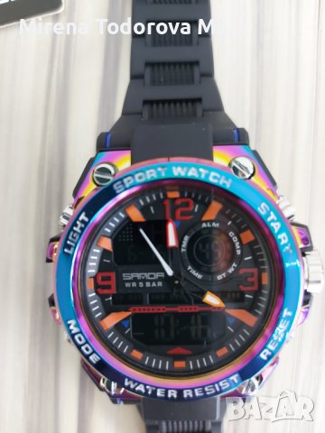 Мъжки часовник с двоен цифров дисплей, син Sanda 739, снимка 1 - Мъжки - 36809790