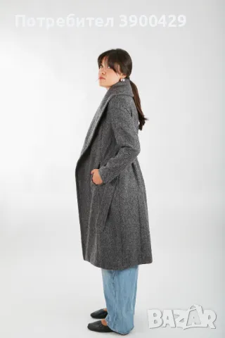 Дамско Палто James coat - Сив Меланж, снимка 3 - Палта, манта - 47377536