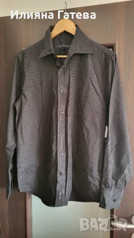 Нова черна мъжка риза с етикет French connection р-р М