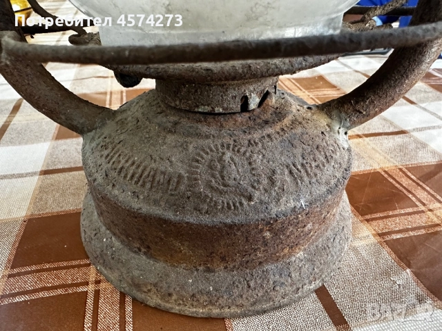 Стар немски газов фенер от Първата световна война, снимка 2 - Антикварни и старинни предмети - 51473491