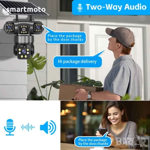 Соларна Камера с 4G 12 MP Външна Безжична Wifi CCTV V380, снимка 3 - Друга електроника - 50769661