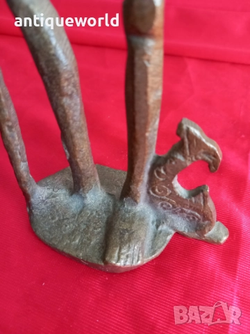 Стара Бронзова Статуетка Бог ПОСЕЙДОН, снимка 3 - Антикварни и старинни предмети - 51844390