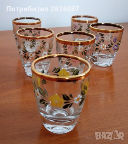 Красив сет  френски рисувани чашки/шотове, снимка 7 - Чаши - 40214354