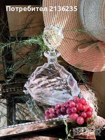 Кристална гарафа Бохемия, снимка 11 - Антикварни и старинни предмети - 51706658