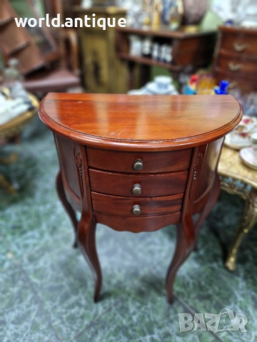 Уникална антикварна английска конзолна масичка с чекмеджета, снимка 2 - Антикварни и старинни предмети - 52309778