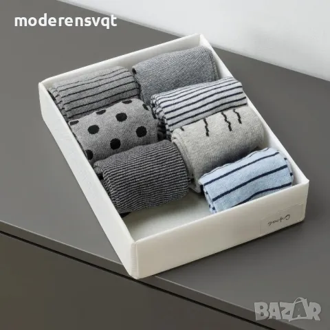 Кутия органайзер за дрехи сив 20 х 20 х 6 см, снимка 3 - Други стоки за дома - 48028328