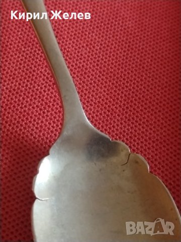 Стара лъжичка за кафе чай десерт Английски стил с печат STAINLESS NICEEL за КОЛЕКЦИОНЕРИ 31663, снимка 5 - Други ценни предмети - 43814282