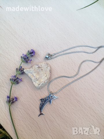 Колие сребристо , снимка 2 - Колиета, медальони, синджири - 43245805