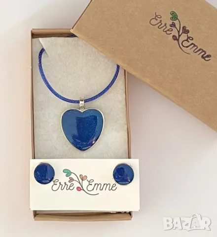 Ръчно изработени комплекти от бижутерийна смола, метали и бои., снимка 8 - Бижутерийни комплекти - 46690971