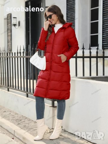 Зимно дамско яке със средна дължина и изчистен дизайн, 2цвята - 023, снимка 2 - Якета - 43010694