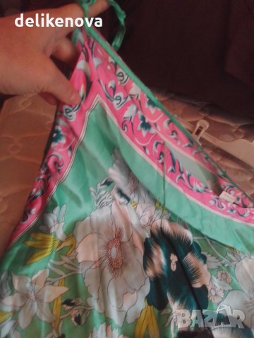 Renato Nucci. Size 42-44 Изключителна рокля от Коприна, снимка 4 - Рокли - 32927943