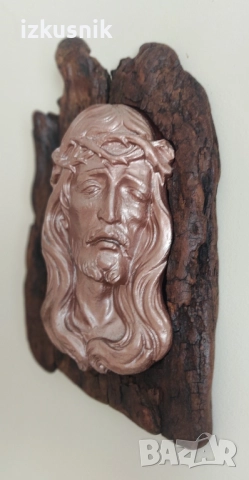 Христос – барелеф върху старо дърво, снимка 3 - Антикварни и старинни предмети - 52376672