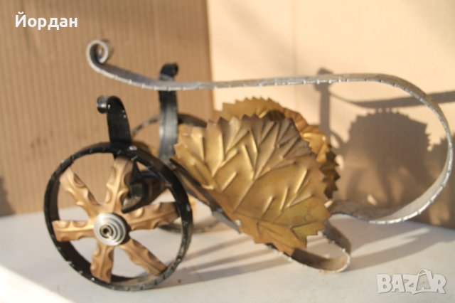 Стойка за бутилка шампанско от ковано желязо, снимка 6 - Антикварни и старинни предмети - 43516858