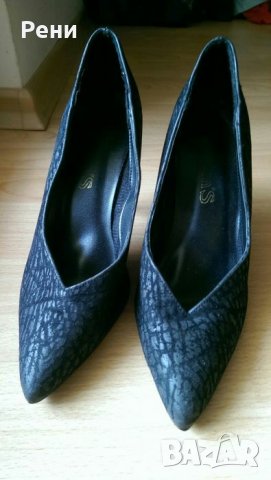 Тъмно сиви обувки, снимка 4 - Дамски обувки на ток - 26935653