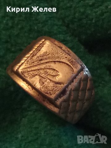 Стар ПОЗЛАТЕН бронзов РЕТРО АРТ ПРЪСТЕН РЪЧНА ИЗРАБОТКА 22103, снимка 2 - Антикварни и старинни предмети - 33475742