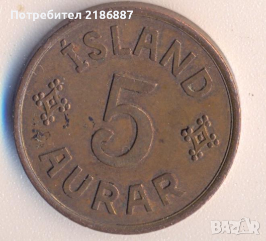 Исландия 5 аурар 1942 година