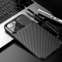 Apple iPhone 13 Pro Max Удароустойчив Carbon Fiber Калъф и Протектор, снимка 2