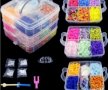 Куфарче с ластици за плетене на гривни+ подарък 12 пакетчета ластици за плетене 
