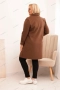 Елегантно дамско палто Plus Size с яка и големи джобове, 8цвята , снимка 4