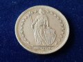 2 франка 1948 Швейцария СРЕБЪРНИ сребърна монета сребро, снимка 4