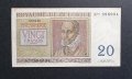 Банкнота. Белгия. 20 франка . 1956 година.