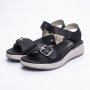 Нови - 35% дамски черни сандали на малка платформа 39 номер, снимка 1 - Сандали - 33547503