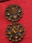 2 СТАРИ БРОНЗОВИ АПЛИКАЦИИ с ЦИТРИН КАМЪНИ ВИНТИДЖ 4966, снимка 2