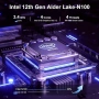 Мини компютър с Windows 10 - процесор Intel Alder Lake N100, 8GB + 256GB 4K, HDMI и DP, снимка 6
