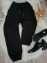 Дамски Черен Ватиран Панталон С Ръб Код BS-88, снимка 1