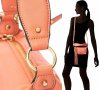 ПРОМО 🍊 GUESS 🍊 Малка кожена дамска чанта в розово златисто 20x14x9 см нова с етикети, снимка 5