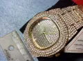 ПРЕКРАСЕН ПОЗЛАТЕН ДАМСКИ КВАРЦОВ ЧАСОВНИК с ИСКРЯЩИ ФАСЕТИРАНИ КРИСТАЛИ и СЕРТИФИКАТ 44071, снимка 14