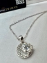 Сребърно колие с мойсанит (Диамант) 1 карат, снимка 11