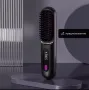 Гребен за изправяне на коса, брада, LCD дисплей, USB зареждане, снимка 1