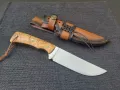 Масивен ловен нож с кожена кания,фултанг, снимка 1