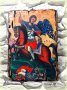 икона на свети Димитър на кон- УНИКАТ, декупаж, 21/15 см, снимка 1 - Икони - 34577858