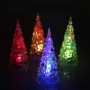 1760 Светеща коледна елхичка с цветни връхчета и преливащи LED светлини 17см, снимка 3