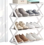 Стелаж за обувки до 8 чифта висок Digital One SP01128. етажерка за обувки, 4 нива бяла, снимка 5