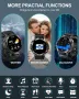 Смарт часовник за мъже, 530mAh батерия, 1,43" AMOLED дисплей, LED фенерче, Bluetooth разговор, IP68, снимка 8