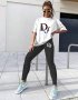 дамска спортна тениска и клин на Диор, снимка 2