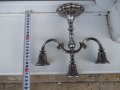 Свещник за три свещи посребрен, снимка 6