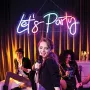 Неонов надпис "Let's party", снимка 3