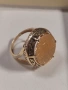 Златен пръстен 7.18гр 14к с Монета Чейрек 22карата 61 размер, снимка 3