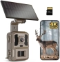 Нова соларна камера за диви животни 4K 64MP Bluetooth App 0.1s тригер, снимка 1