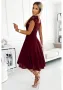 Елегантна рокля от шифон в цвят бордо 381-5 Numoco, снимка 3