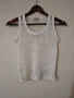 Дамски бял мрежест потник S размер, снимка 1